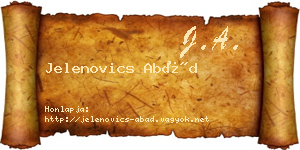 Jelenovics Abád névjegykártya